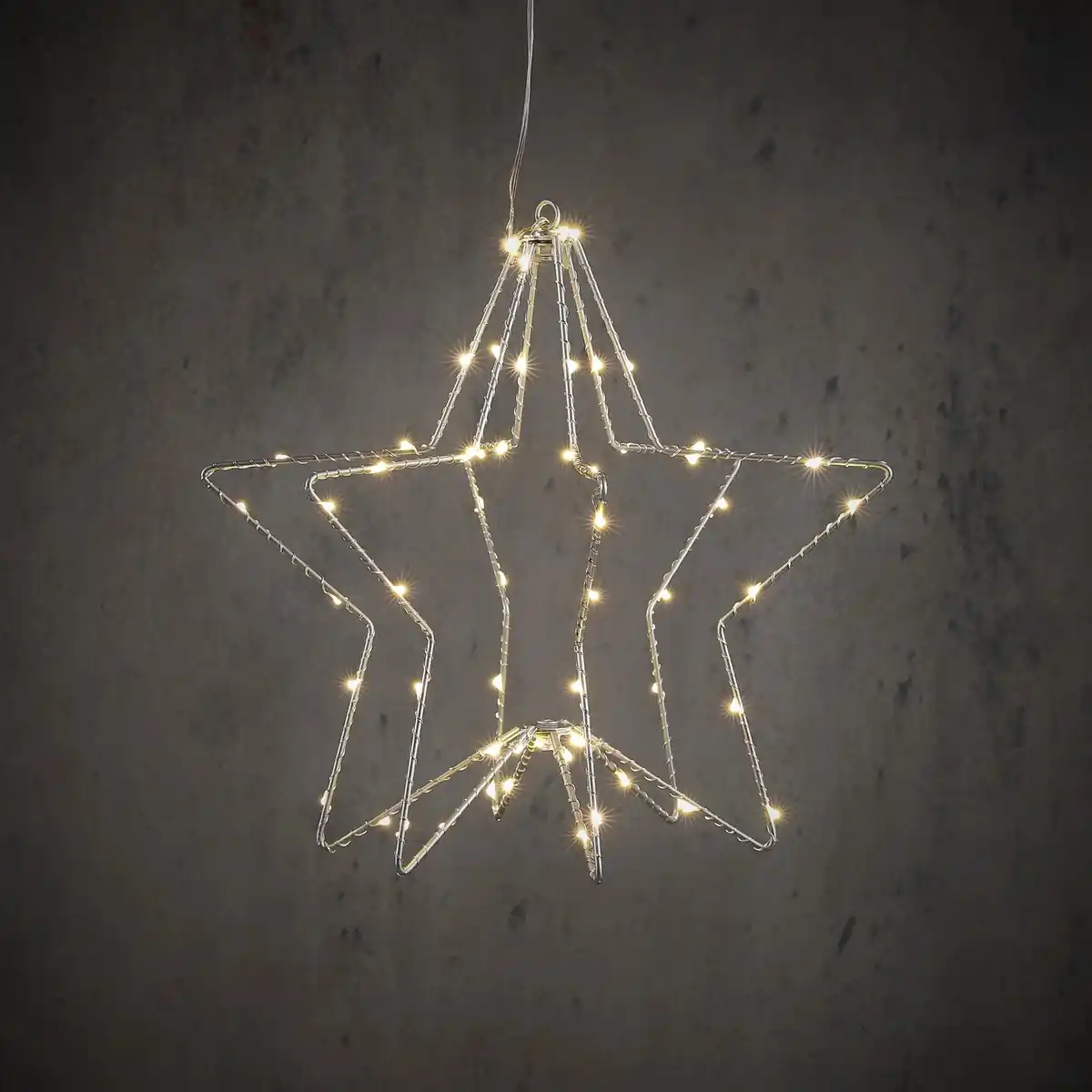 Bild 2 von Luca Lighting LED-Stern Hängend 60 LEDs Ø 30 cm Silber