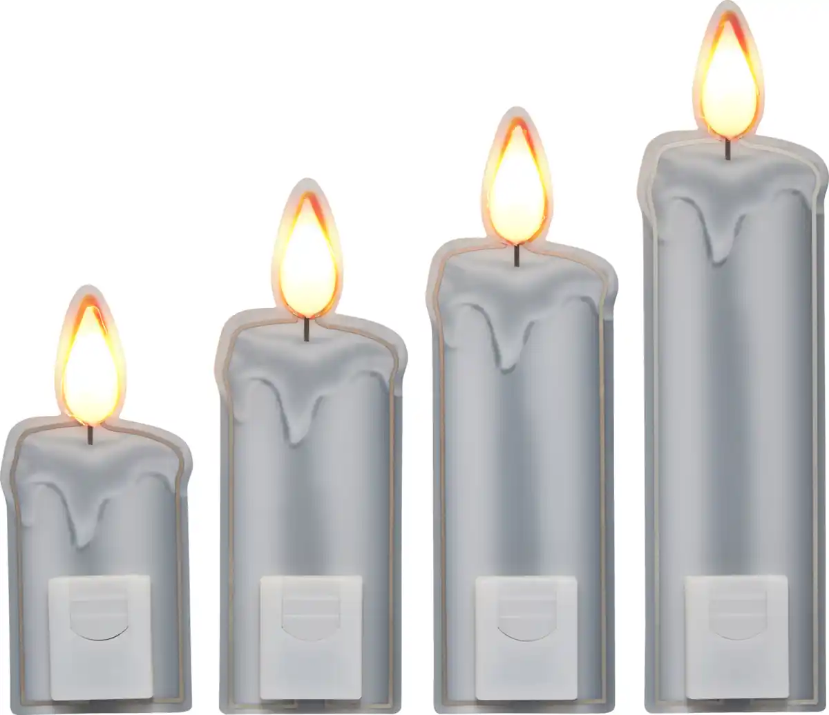 Bild 1 von IDEENWELT LED Fensterkerzen silber 4er Set