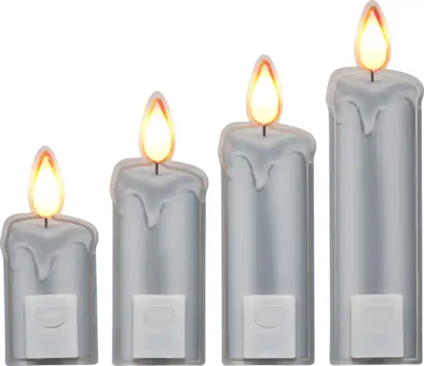 Bild 1 von IDEENWELT LED Fensterkerzen silber 4er Set