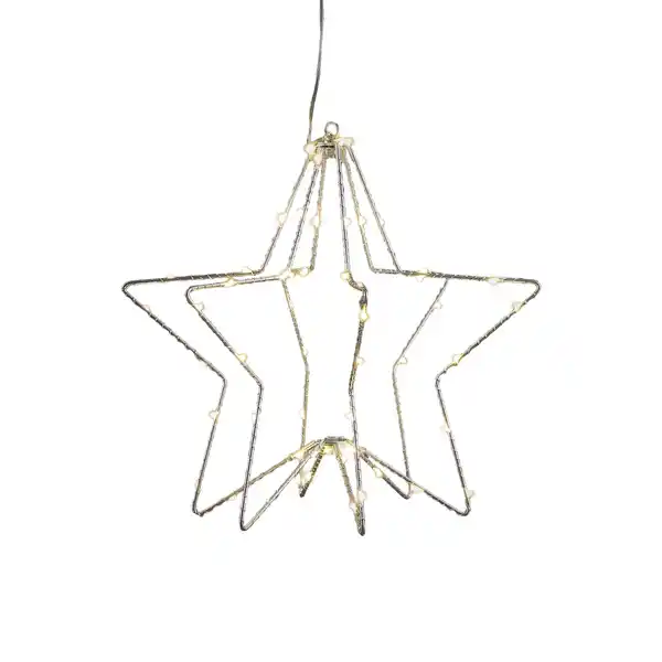 Bild 1 von Luca Lighting LED-Stern Hängend 60 LEDs Ø 30 cm Silber