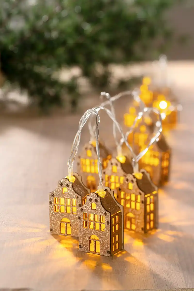 Bild 4 von IDEENWELT LED-Holzhaus-Lichterkette