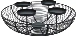 IDEENWELT Metallkranz schwarz