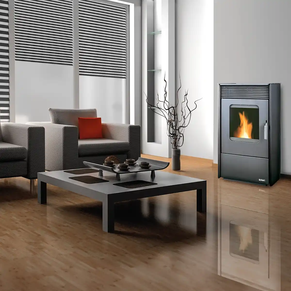 Bild 2 von Rowi Kamin Pellet Easy Premium 9 kW EEK: A+