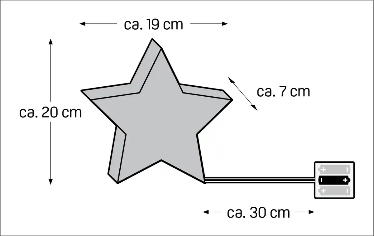 Bild 2 von IDEENWELT LED-Leuchte Stern 20 cm