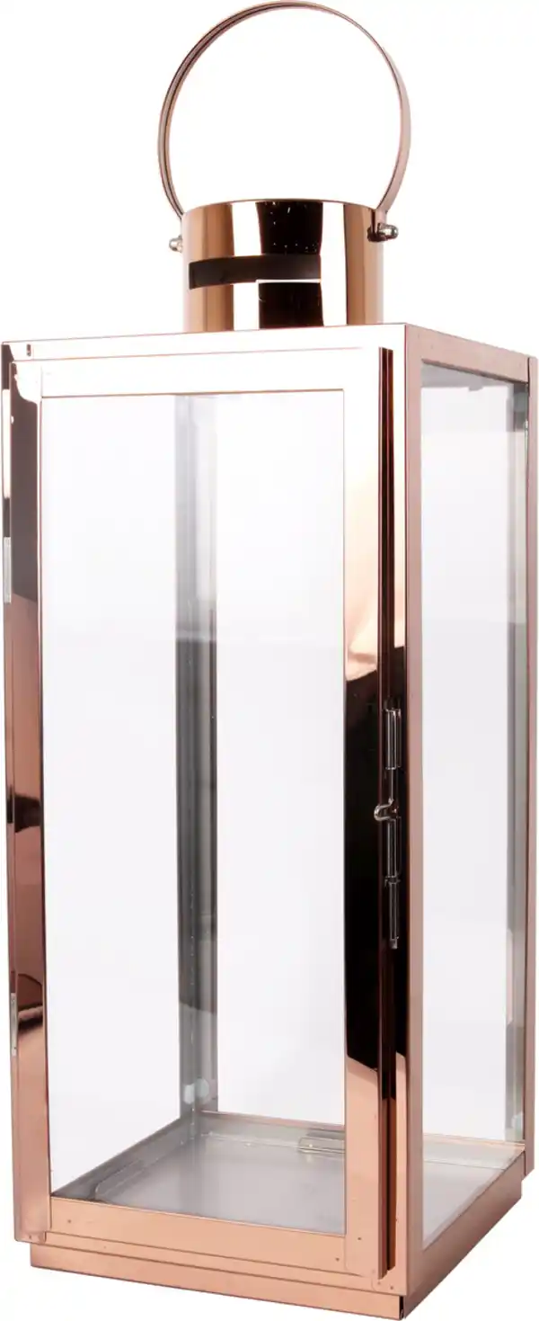 Bild 1 von Deko Laterne Glas 41 x 17 cm transparent gold