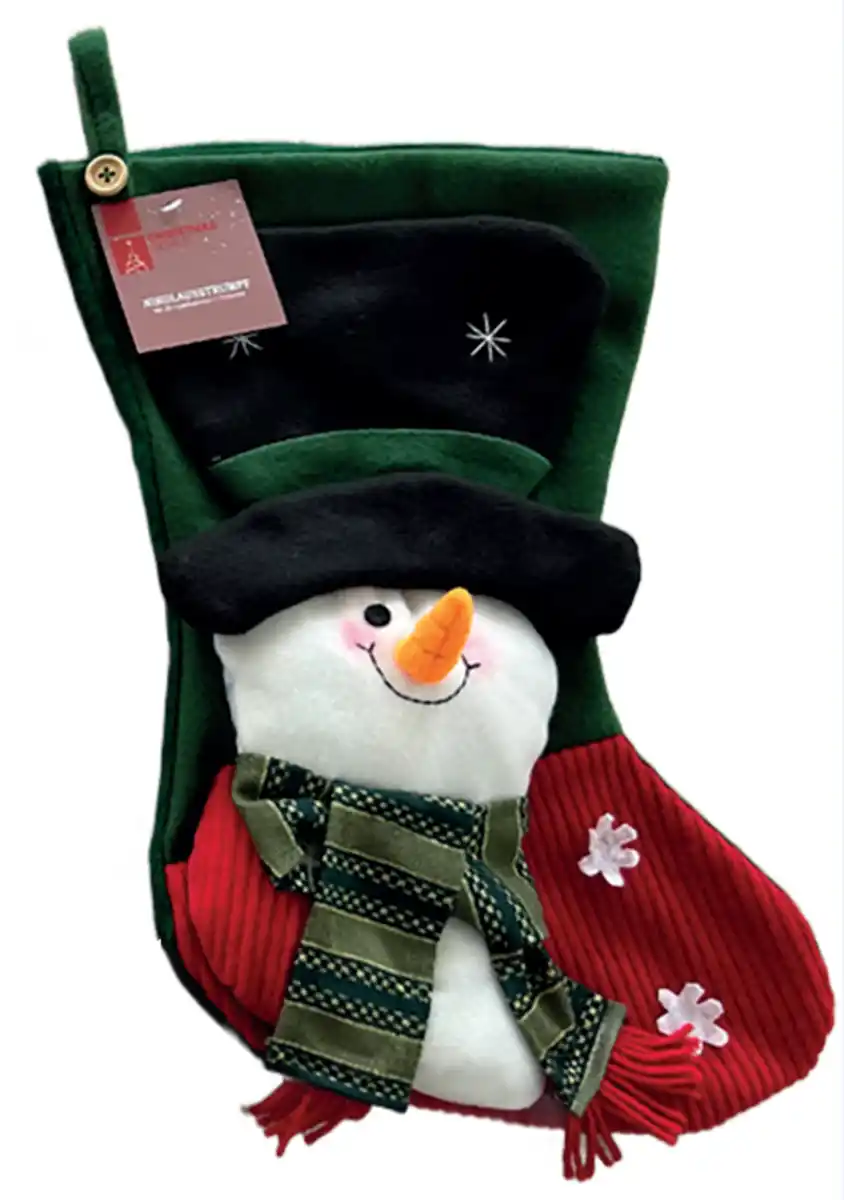 Bild 1 von Nickolausstrumpf 3D Applikationen 3f.sort. 2024 Farbe: Schneemann