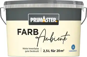 Primaster Farbambiente Wandfarbe matt perlweiß 2,5 L