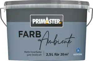 Primaster Farbambiente Wandfarbe matt nebelblau 2,5 L