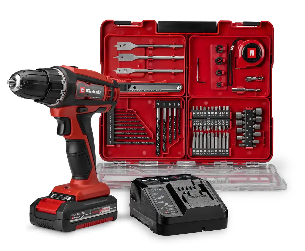 Bild 1 von Einhell Akku-Bohrschrauber Mobile Werkstatt TC-AS 18 Li Set inkl. Akku & Ladegerät