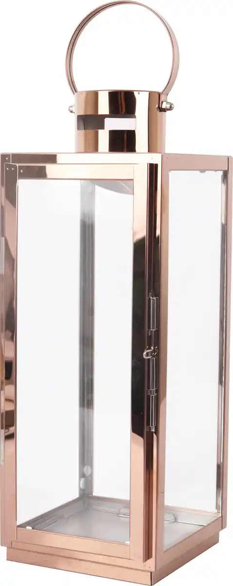 Bild 1 von Deko Laterne Glas 32 x 13 cm transparent gold