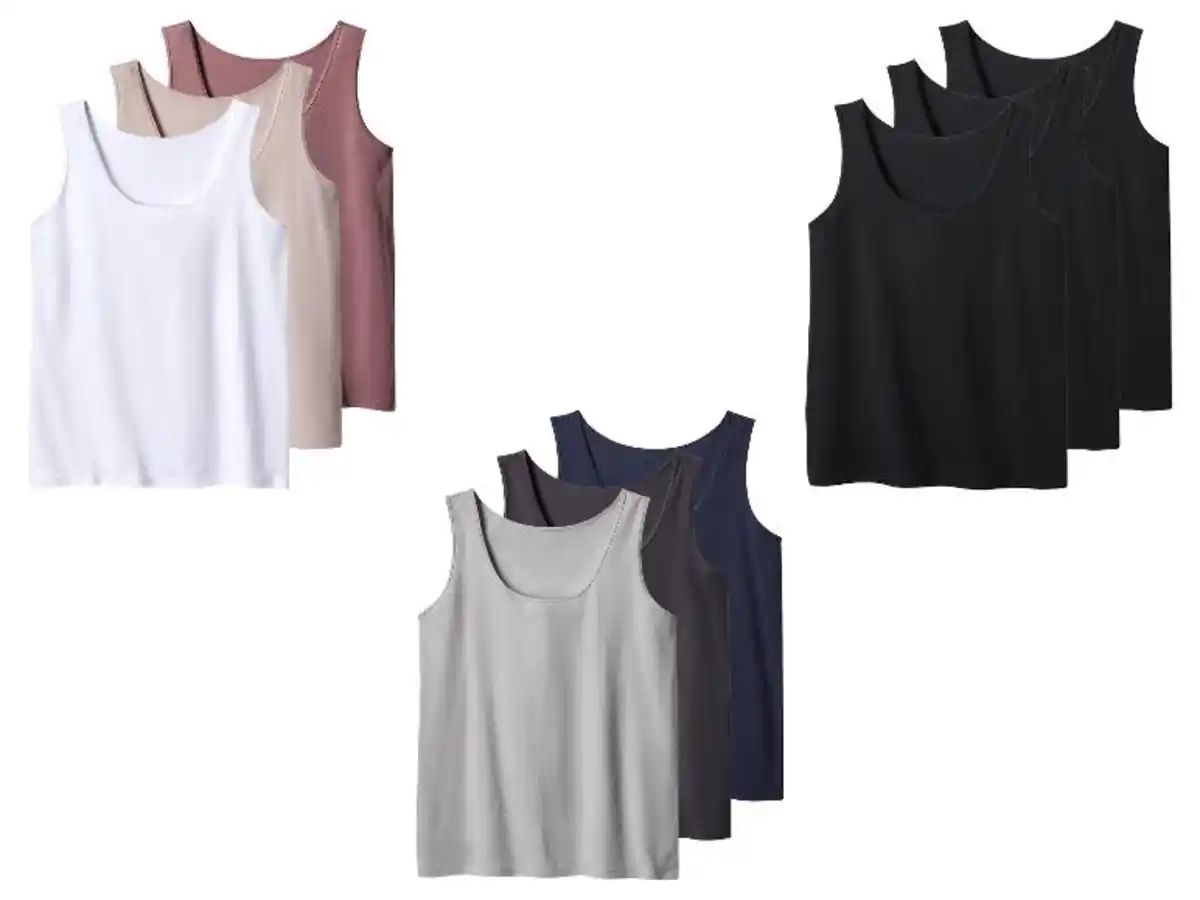 Bild 1 von esmara® Damen Achselhemden, 3 Stück