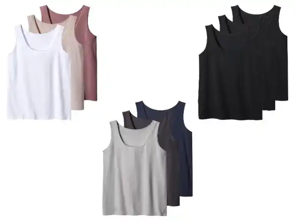 Bild 1 von esmara® Damen Achselhemden, 3 Stück