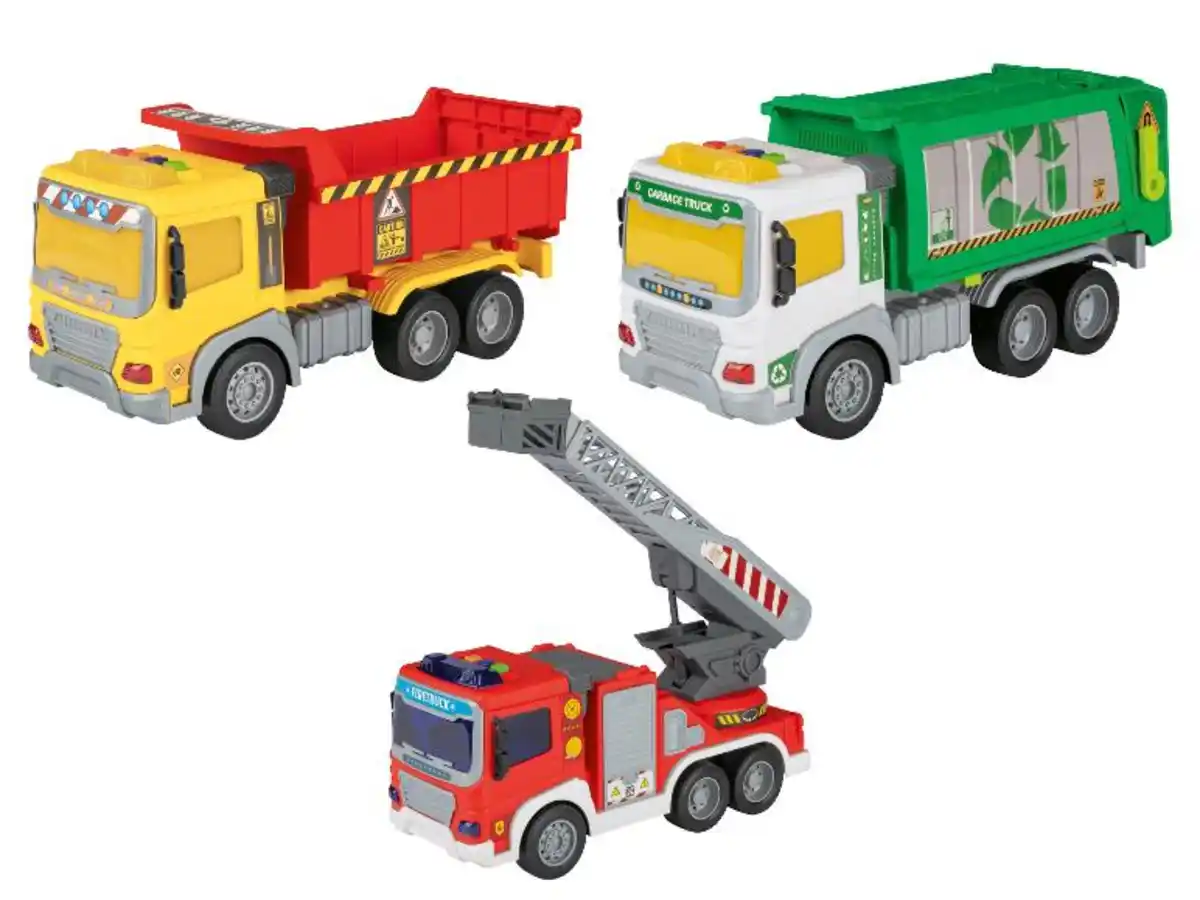 Bild 1 von lupilu® Feuerwehrwagen / Recycling-LKW / Kipplaster