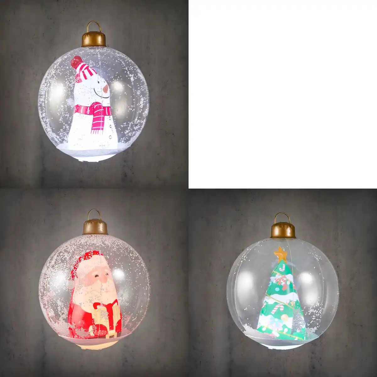 Bild 1 von Luca Lightning Deko LED Kugel Weihnachten aufblasbar Ø 60 cm 3-fach sortiert