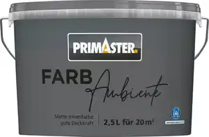 Primaster Farbambiente Wandfarbe matt stahlgrau 2,5 L