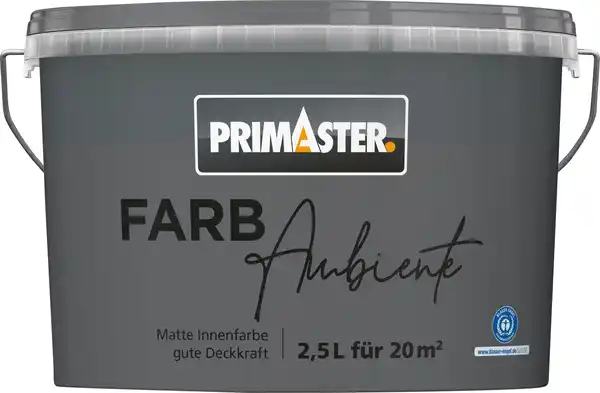 Bild 1 von Primaster Farbambiente Wandfarbe matt stahlgrau 2,5 L