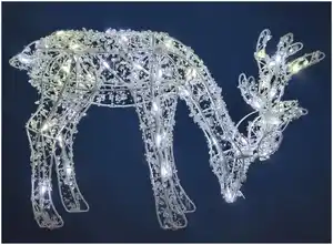 TrendLine LED Rentier 30 cm weiß warmweiß