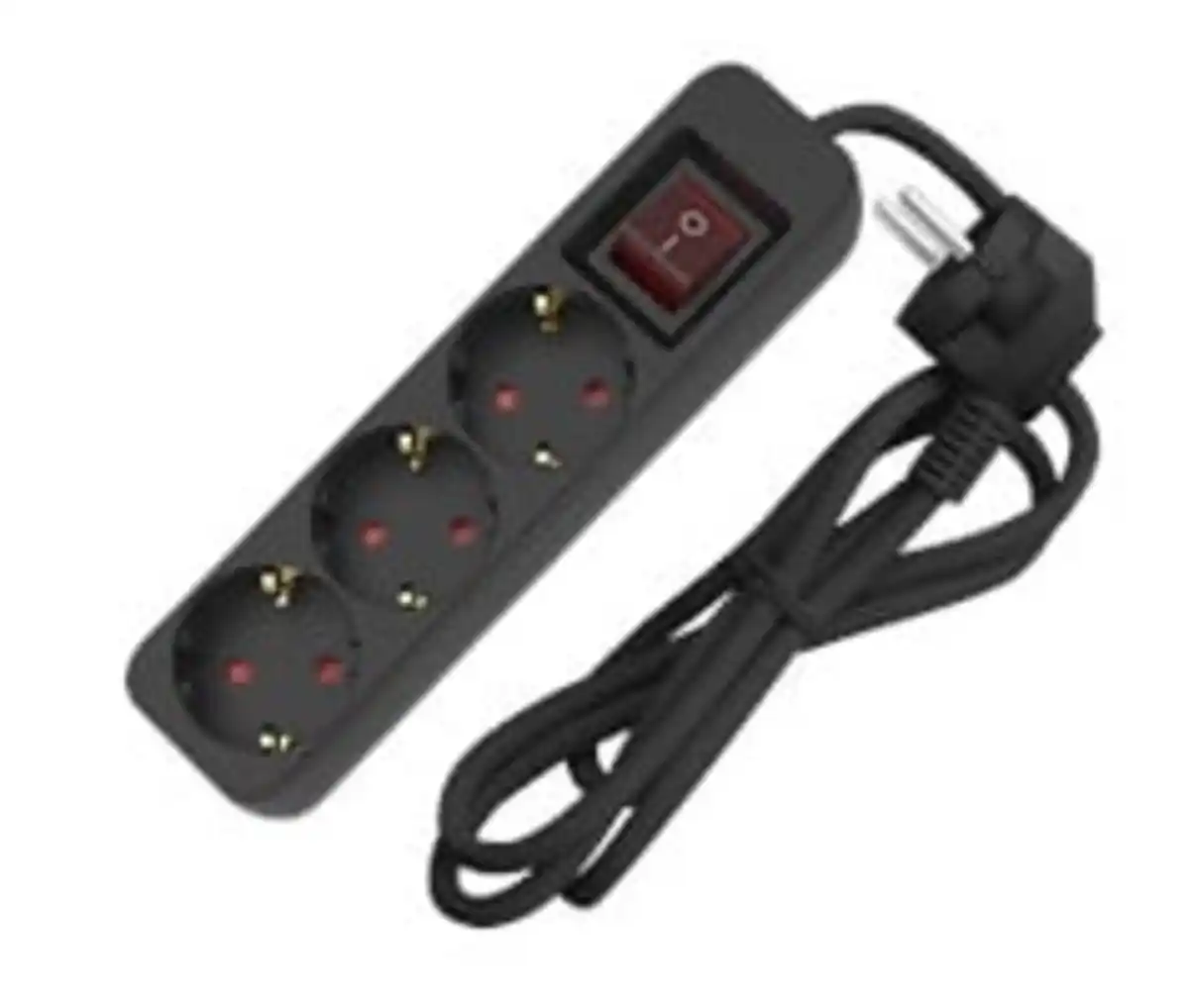 Bild 1 von Sunlit Tischsteckdose 3-fach 1,4 Meter mit Schalter schwarz