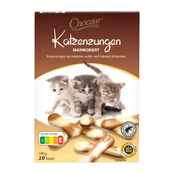 Bild 2 von CHOCEUR Katzenzungen 100g