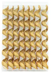 Christbaumschmuck Spirale 8erPack 6f.sort. o.G Farbe: gold