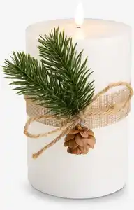 Stumpenkerze SKRAPA Ø10xH15cm m/LED