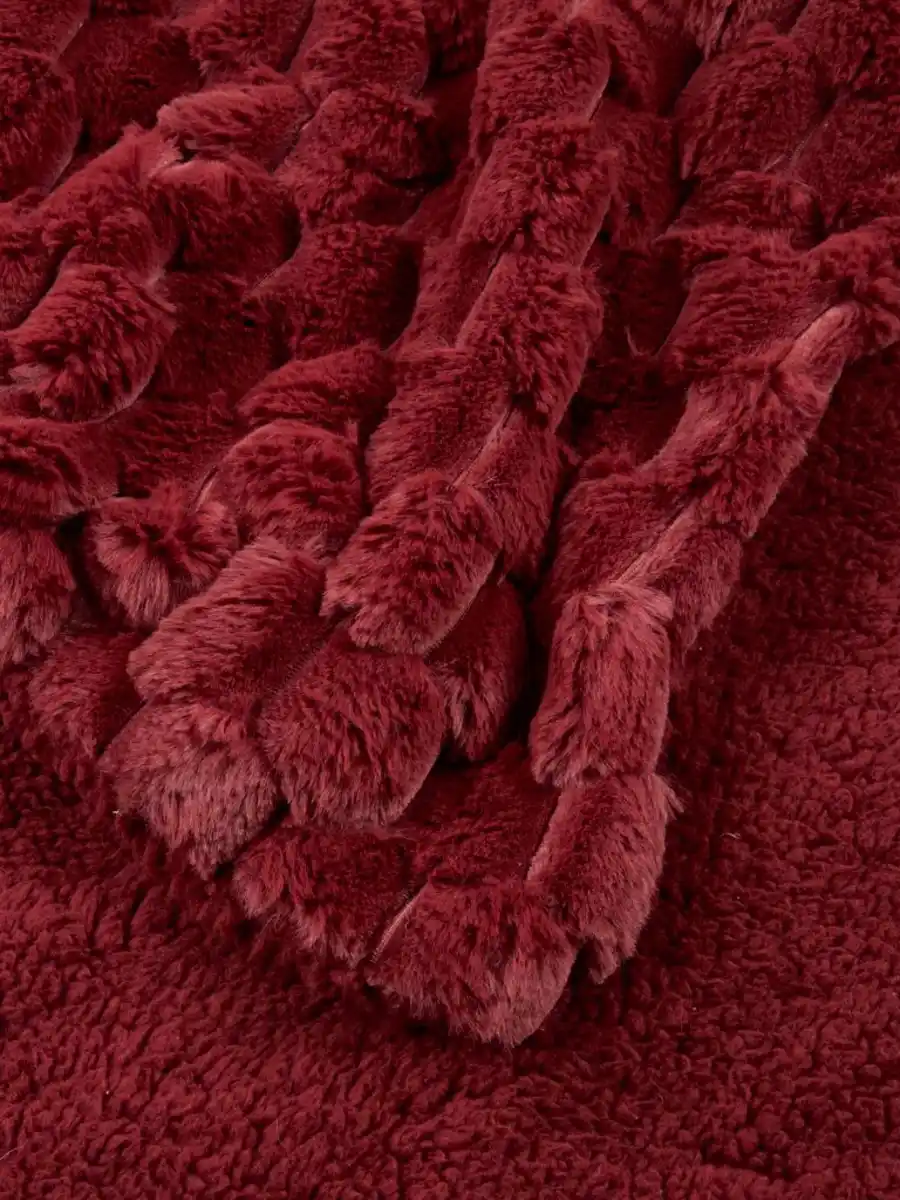 Bild 3 von Kuscheldecke HVIDBLOMME 130x170x rot