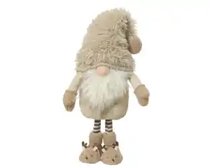 Decoris Dekofigur Weihnachtswichtel 60 x 24 cm creme-weiß