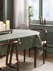 Beschichtete Tischdecke ALUNIT 140 grün/rot