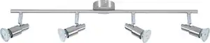 LED Leuchten 4er Spot Lina nickel-chrom 68 x 12 cm warmweiß