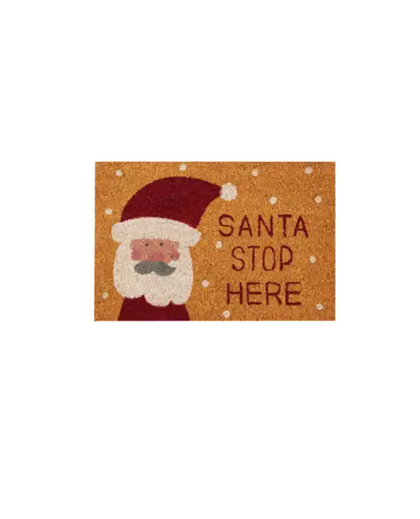 Bild 1 von Fußmatte Kokos Santa Stop Here 40x60cm rot
