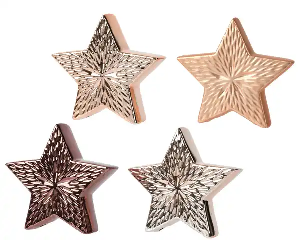 Bild 1 von Dekostern Porzellan 15 x 16 cm 4-fach sortiert