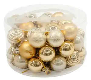 Christbaumkugeln 49erPack 2,8cm 3fach.sort. o.G Farbe: gold