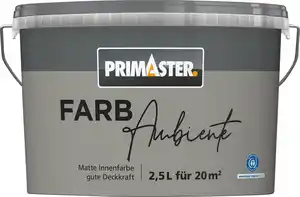 Primaster Farbambiente Wandfarbe matt naturgrau 2,5 L