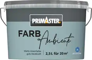 Primaster Farbambiente Wandfarbe matt platinblau 2,5 L
