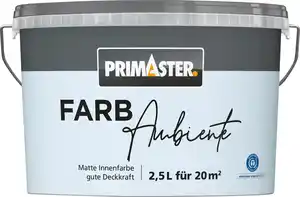 Primaster Farbambiente Wandfarbe matt pastellblau 2,5 L