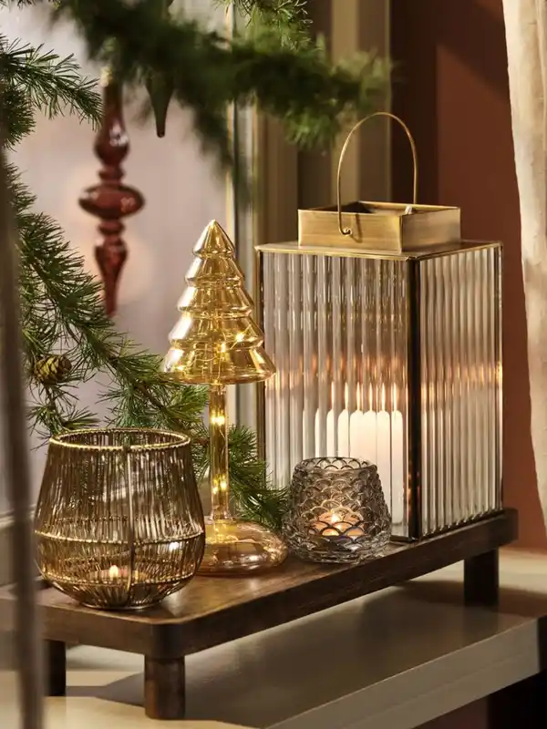 Bild 2 von Weihnachtsbaum RUBIN H24cm Glas m/LED und Timer