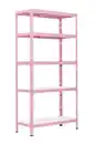 Bild 1 von Schwerlastregal Stahl 180 x 90 x 40 cm 5 Holzböden 600 kg rosa