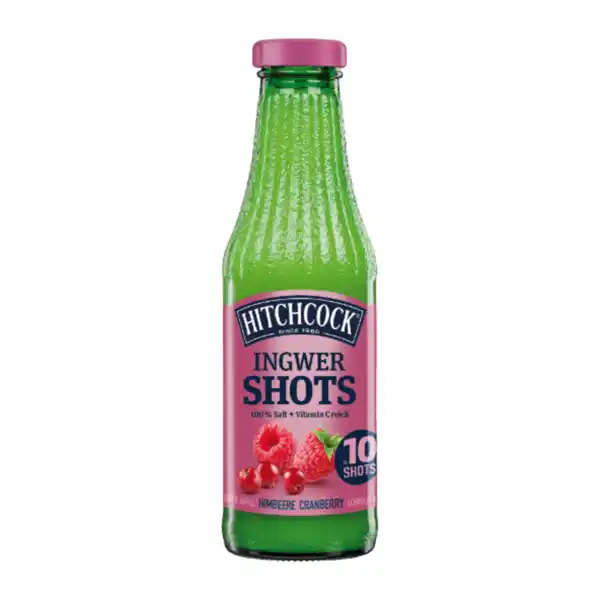 Bild 1 von HITCHCOCK Ingwer-Shots Himbeere-Cranberry 0,5L