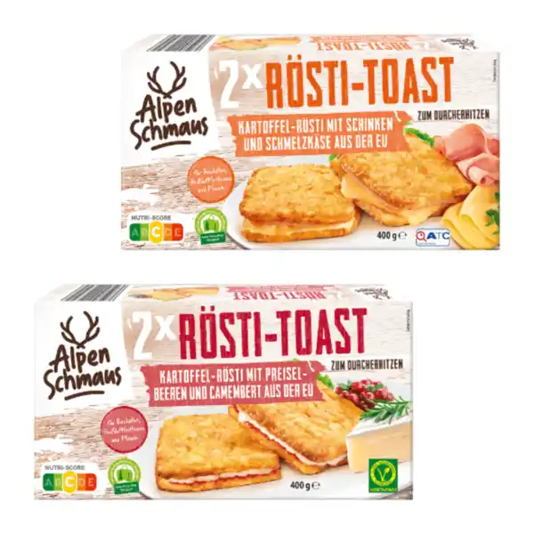 Bild 1 von ALPENSCHMAUS Rösti-Toast 400g