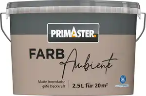 Primaster Farbambiente Wandfarbe matt naturbraun 2,5 L
