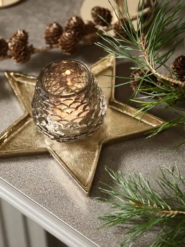 Bild 2 von Teelichthalter BIFROST Ø8xH7cm warmes grau