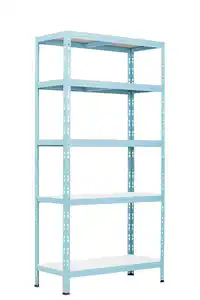 Schwerlastregal Stahl 180 x 90 x 40 cm 5 Holzböden 600 kg pastelgrün