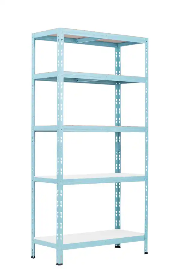 Bild 1 von Schwerlastregal Stahl 180 x 90 x 40 cm 5 Holzböden 600 kg pastelgrün