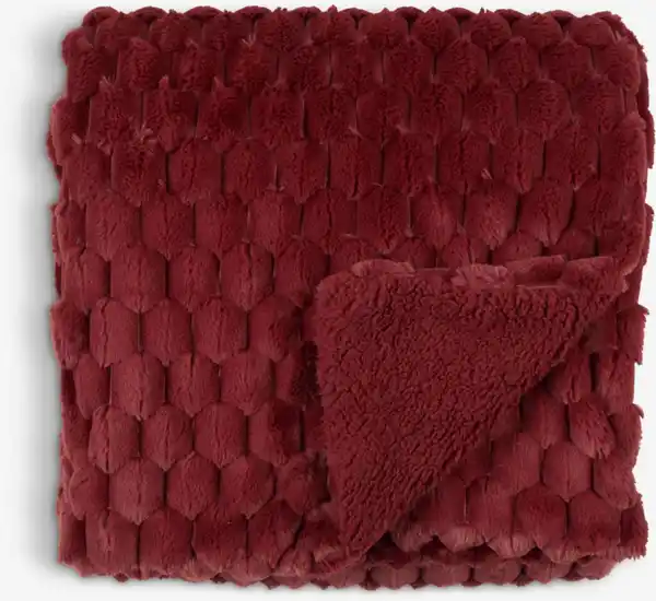 Bild 1 von Kuscheldecke HVIDBLOMME 130x170x rot
