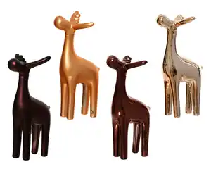 Dekofigur Hirsch Porzellan 17 x 8 cm