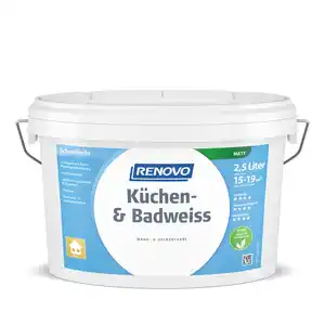 RENOVO Feuchtraumfarbe »Küchen- und Badweiss«, matt