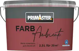 Primaster Farbambiente Wandfarbe matt samtrot 2,5 L