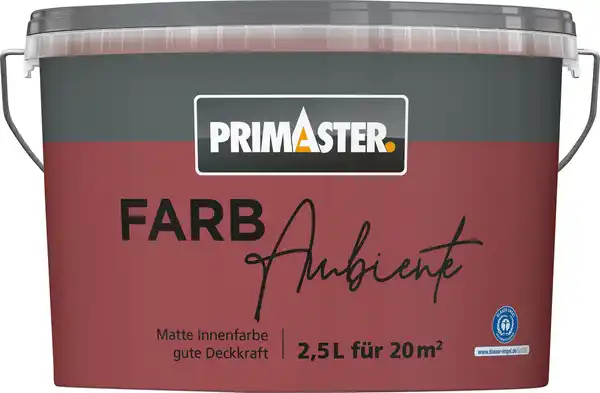 Bild 1 von Primaster Farbambiente Wandfarbe matt samtrot 2,5 L