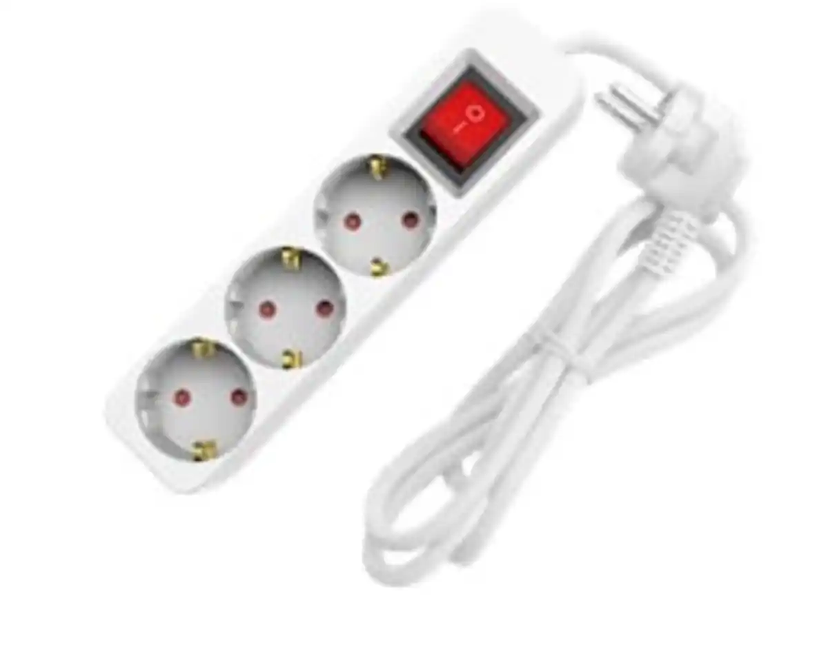 Bild 1 von Sunlit Tischsteckdose 3-fach 1,4 Meter mit Schalter weiß