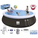 Bild 1 von Rundpool, rattanfarben, ØxH: 450 x 106 cm